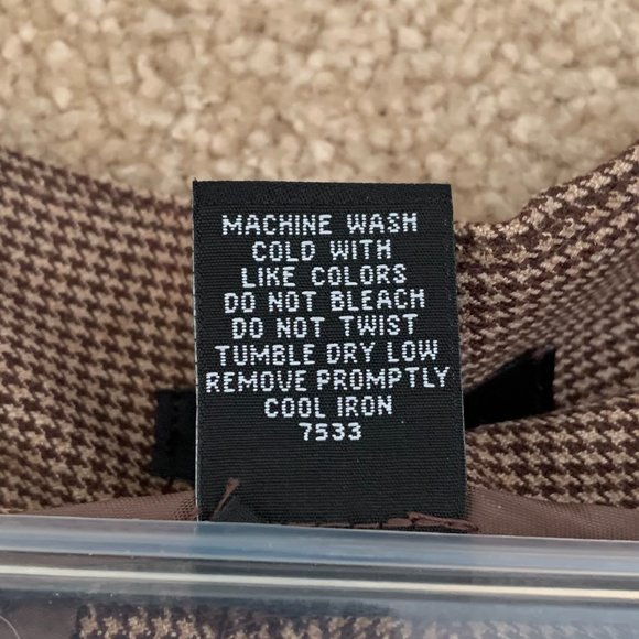 Rafaella Brown Houndstooth Pants - Size 6 - Picture 6 of 8